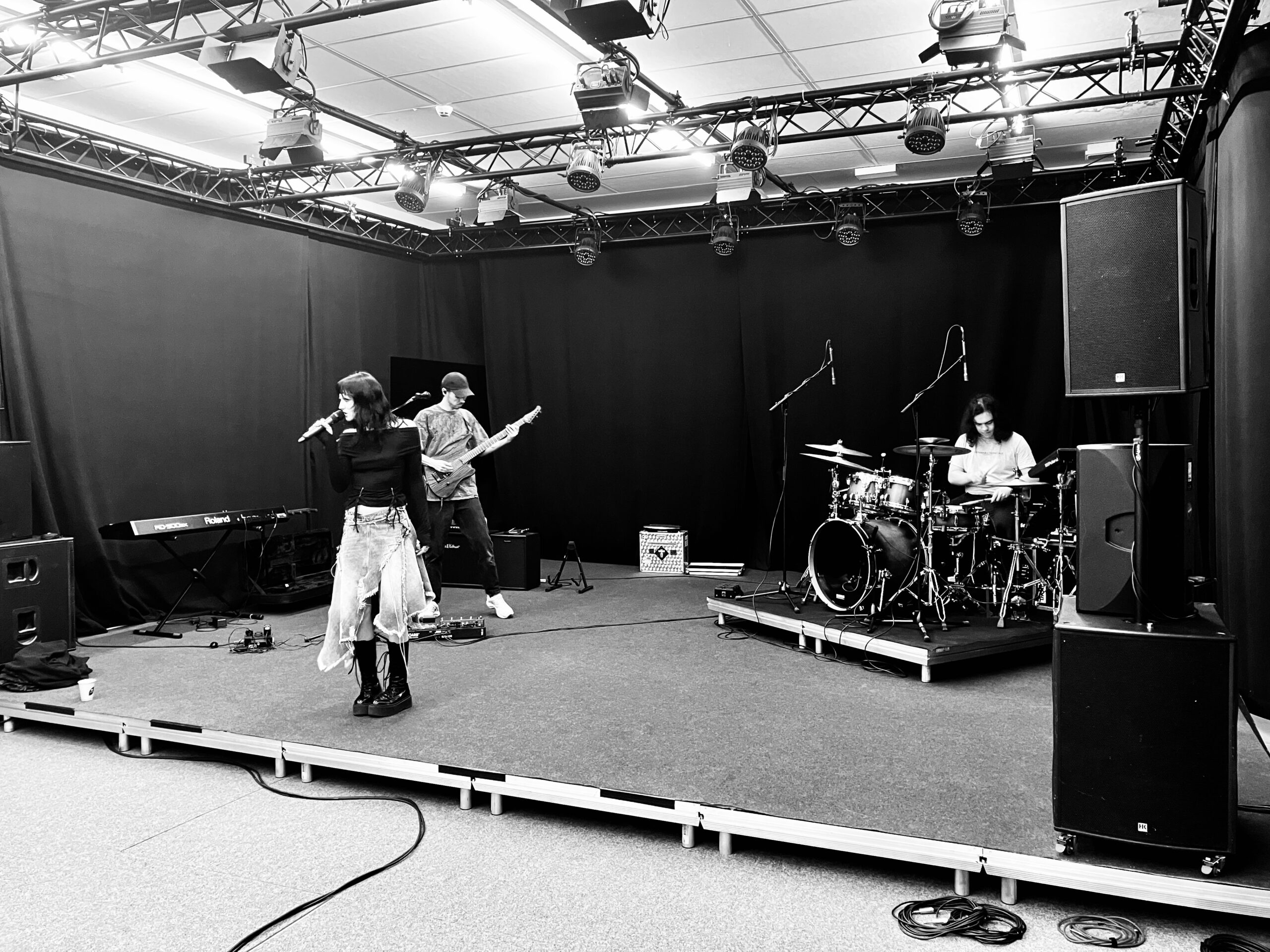 Screaming Fields rehearsal